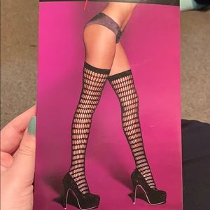 Fishnet thigh highs